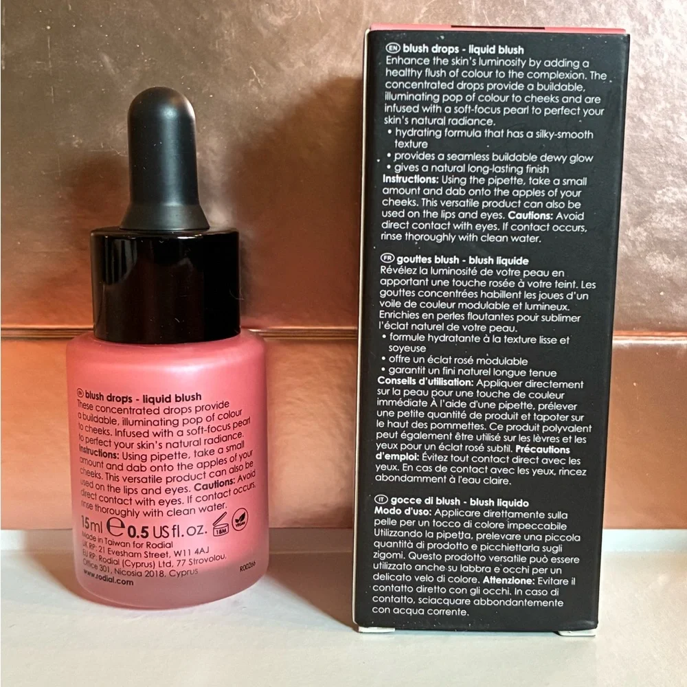 RODIAL Blush Drops Liquid Blush $55 MSRP *Frosted Pink* Full Size! BNIB!